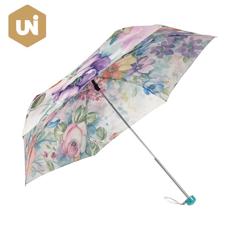6K Kompakt Super Mini 3 Sektioun Reen Regenschirm