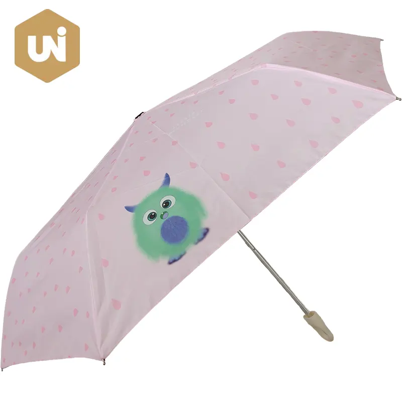 Liichtgewiicht an Adorable Déieren Klapp Handbuch Open Umbrella
