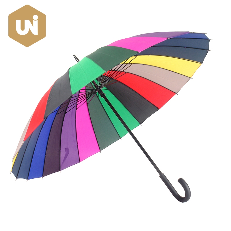 Rainbow Erwuessene Stick Regenschirm