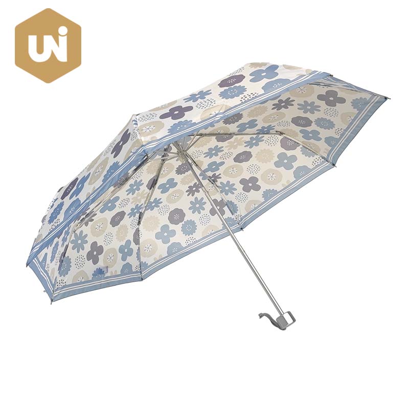 Super Light Lady Super Mini 3 Sektioun Reen Regenschirm