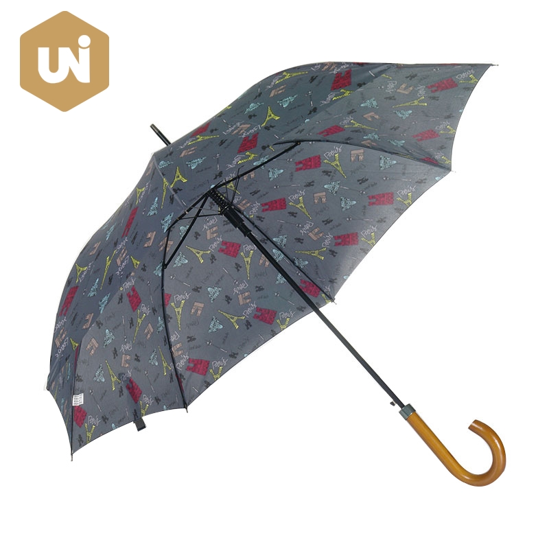 Hëlzent sanft Regenschirm